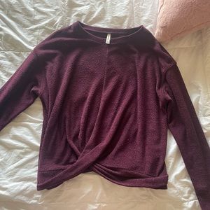 Maroon, long sleeve shirt